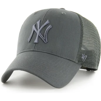 Γκρι trucker καπέλο με γκρι λογότυπο MVP Branson των New York Yankees MLB από 47 Brand