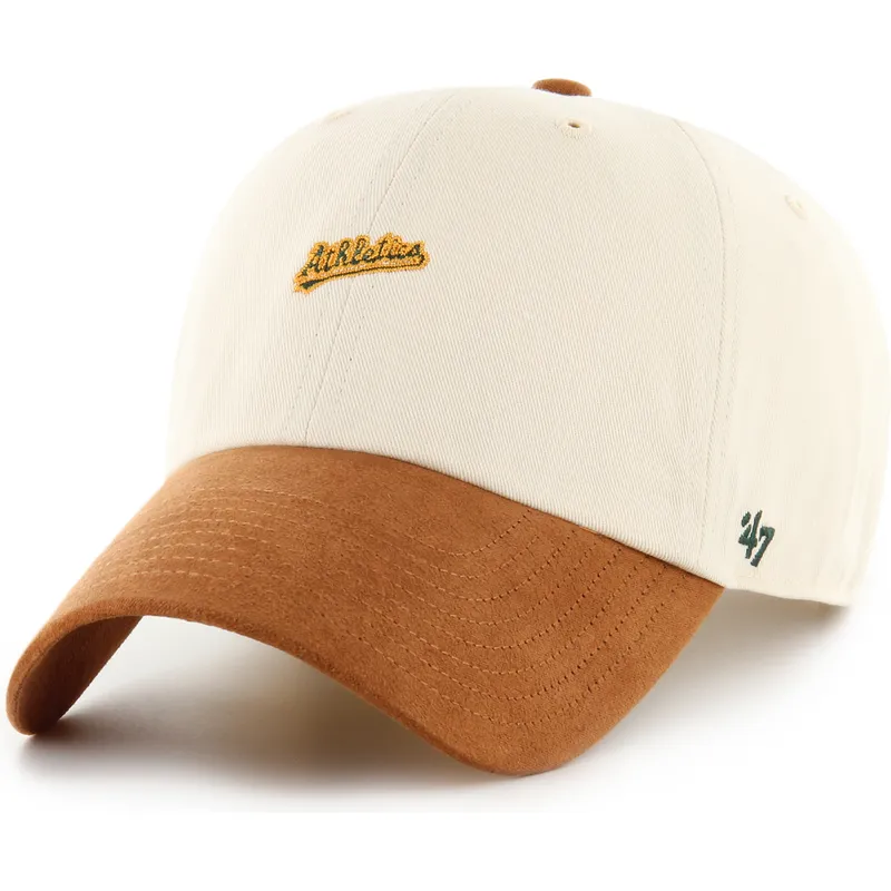 clean-up-mini-script-suede-visor-oakland-athletics-mlb-47-brand
