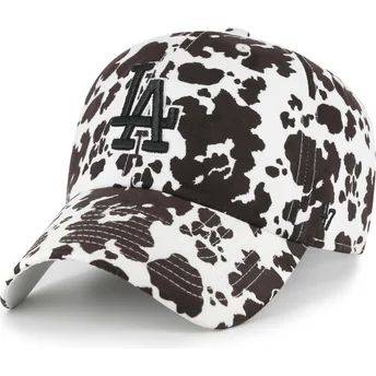 Λευκό καμπυλωτό ρυθμιζόμενο καπέλο Clean Up Bessie των Los Angeles Dodgers MLB από την 47 Brand