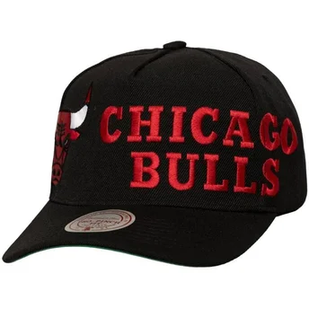 Μαύρο καπέλο με καμπύλη snapback Busted Pro των Chicago Bulls NBA από Mitchell & Ness