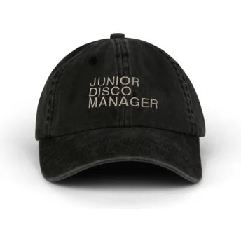 Μαύρο ρυθμιζόμενο καπέλο με καμπύλη Junior Disco Manager Washed της Pica Pica