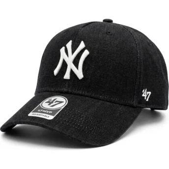 Καπέλο με καμπύλη μαύρο snapback MVP DT Denim των New York Yankees MLB της 47 Brand