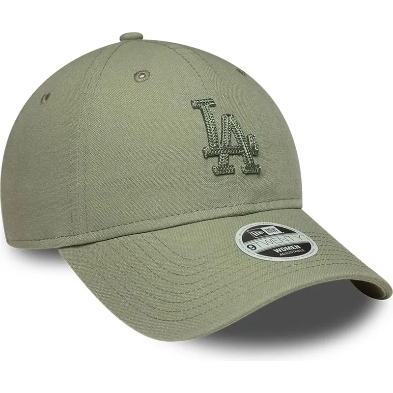 gorra-curva-verde-ajustable-con-logo-verde-para-mujer-9twenty-midi-linen-de-los-angeles-dodgers-mlb-de-new-era