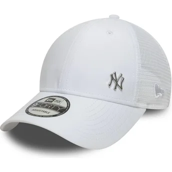 Λευκό ρυθμιζόμενο trucker καπέλο 9FORTY Flawless των New York Yankees MLB από New Era