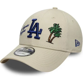 Καπέλο με καμπύλη μπεζ ρυθμιζόμενο 9FORTY City Icon των Los Angeles Dodgers MLB από New Era