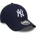 gorra-curva-azul-marino-snapback-9forty-m-crown-linen-de-new-york-yankees-mlb-de-new-era
