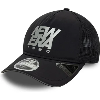 Μαύρο ρυθμιζόμενο trucker καπέλο 9FORTY APEX Reflective A Frame της New Era