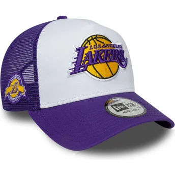 Καπέλο trucker μοβ και λευκό A Frame Side Patch των Los Angeles Lakers NBA της New Era