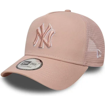 Ροζ trucker καπέλο με ροζ logo A Frame Outline των New York Yankees MLB από New Era