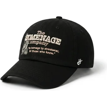 Μαύρο ρυθμιζόμενο καπέλο με καμπύλη Statue Just Kids The 90s της Homenage