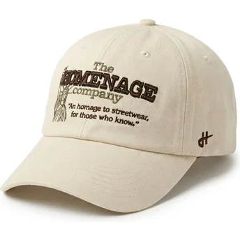 Καπέλο καμπυλωτό μπεζ ρυθμιζόμενο Statue Just Kids The 90s της Homenage