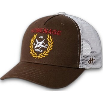 Καπέλο trucker σκούρο καφέ και λευκό Jet Military Surplus The Trucker της Homenage