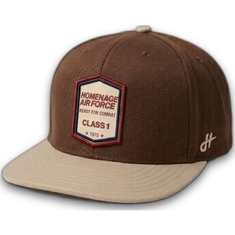Σκούρο καφέ επίπεδο καπέλο snapback Squadron Military Surplus The Retro της Homenage