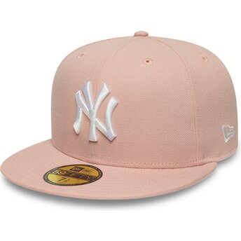 Ροζ επίπεδο καπέλο προσαρμοσμένο 59FIFTY League Essential των New York Yankees MLB της New Era