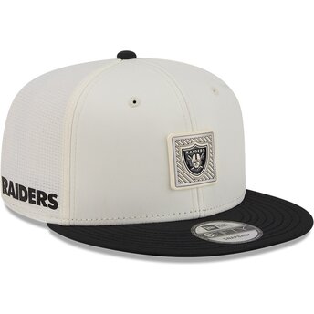 Επίπεδο καπέλο μπεζ και μαύρο snapback 9FIFTY Training Pack 2026 των Las Vegas Raiders NFL της New Era