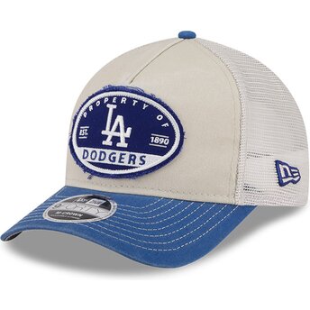 Μπεζ και μπλε trucker καπέλο 9FORTY M-Crown A Frame Fray των Los Angeles Dodgers MLB από New Era