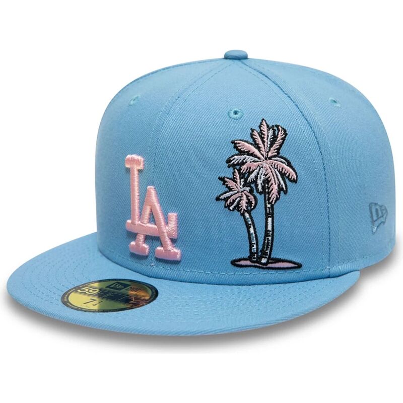 gorra-plana-azul-ajustada-59fifty-palm-taco-de-los-angeles-dodgers-mlb-de-new-era