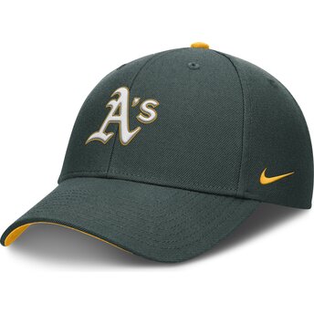 Καπέλο curved πράσινο ρυθμιζόμενο για παιδί Dri-Fit Club Structured Oakland Athletics MLB της Nike
