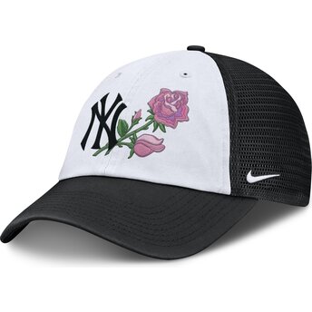 Μαύρο και λευκό ρυθμιζόμενο trucker καπέλο Mothers Day Club Unstructured των New York Yankees MLB της Nike