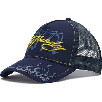 Καπέλα καμπύλη ναυτικό μπλε snapback 1971 από Ed Hardy