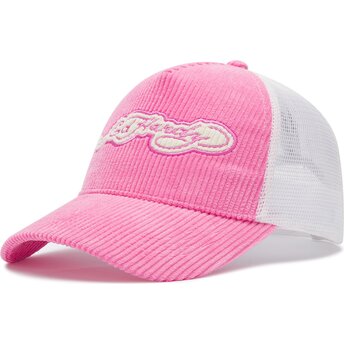 Καπέλα καμπύλη ροζ snapback Embroidery Applique Cord από Ed Hardy