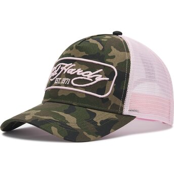 Καπέλα καμπύλη καμουφλάζ snapback rosa 1971 από Ed Hardy