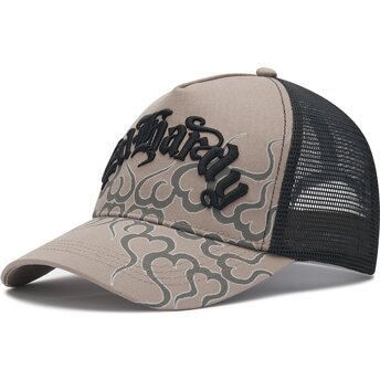 Καπέλα καμπύλη γκρι snapback Flaming από Ed Hardy