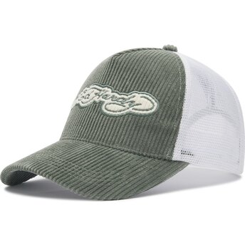 Καπέλα καμπύλη πράσινο snapback Embroidery Applique Cord από Ed Hardy