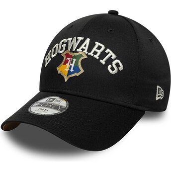 Καπέλα καμπύλη μαύρο snapback για παιδιά 9FORTY Wordmark από Hogwarts Harry Potter από New Era