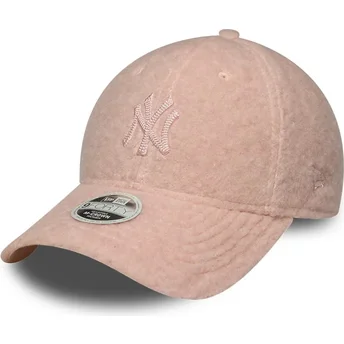 Καπέλα καμπύλη ροζ snapback 9FORTY M-Crown Winter Borg από New York Yankees MLB από New Era