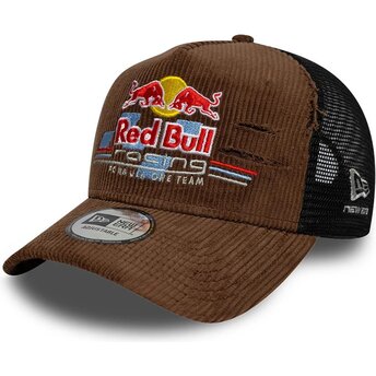 Καπέλα καμπύλη καφέ snapback A Frame Distressed Cord από Red Bull Racing Formula 1 από New Era