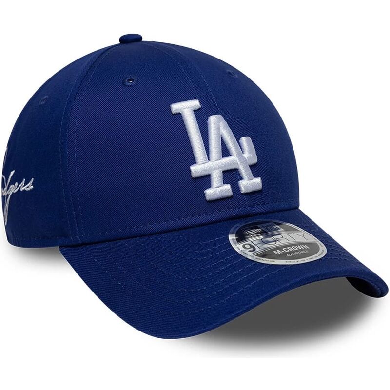 snapback-9forty-m-crown-side-script-los-angeles-dodgers-mlb-new-era