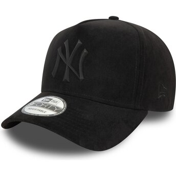 Καπέλα καμπύλη μαύρο snapback E Frame Faux Suede από New York Yankees MLB από New Era