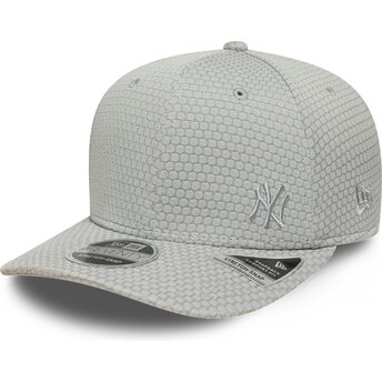 Καπέλα καμπύλη γκρι snapback 9SEVENTY Stretch Snap Mesh Flawless από New York Yankees MLB από New Era