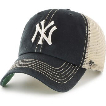Καπέλα καμπύλη μαύρο snapback Clean Up Trawler από New York Yankees MLB από 47 Brand
