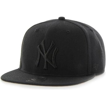 Καπέλα επίπεδη μαύρο snapback Captain No Shot από New York Yankees MLB από 47 Brand