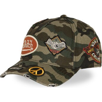 Καπέλα καμπύλη καμουφλάζ snapback KAMO01 από Von Dutch