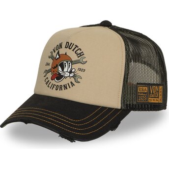 Καπέλα καμπύλη μπεζ snapback CREW37 από Von Dutch