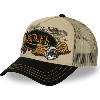 Καπέλα καμπύλη μπεζ snapback PATCHES19 από Von Dutch
