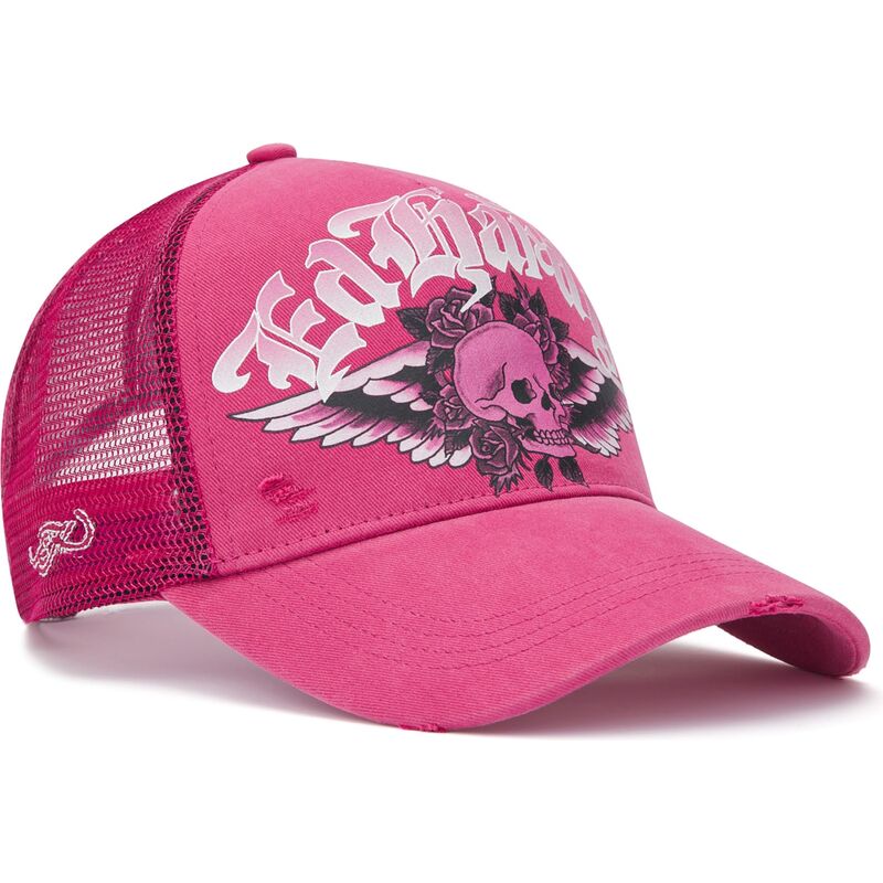 snapback-flaming-gothic-skull-washed-ed-hardy
