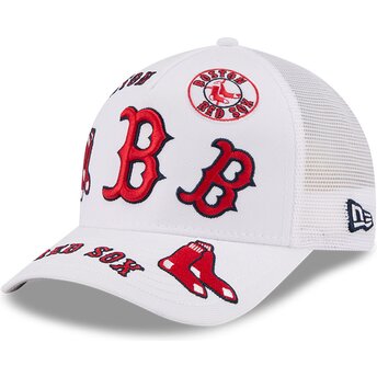 Καπέλα καμπύλη λευκό snapback 9FORTY M-Crown A Frame All Over από Boston Red Sox MLB από New Era