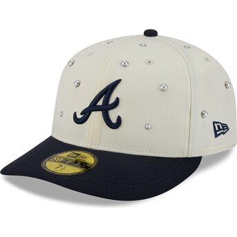 Καπέλα καμπύλη μπεζ προσαρμοσμένο 59FIFTY Beads NA Lifestyle F1 από Atlanta Braves MLB από New Era