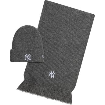 Σκούφοι γκρι bufanda Knit Set από New York Yankees MLB από New Era