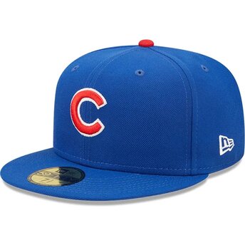 Καπέλα επίπεδη μπλε προσαρμοσμένο 59FIFTY AC Perf από Chicago Cubs MLB από New Era
