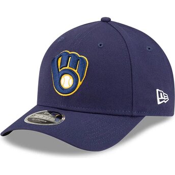 Καπέλα καμπύλη ναυτικό μπλε snapback 9FORTY M-Crown Player Replica από Milwaukee Brewers MLB από New Era