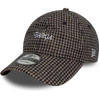 Καπέλα καμπύλη καφέ ρυθμιζόμενη ταινία 9TWENTY Herringbone από FC Barcelona LALIGA από New Era