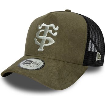 Καπέλα καμπύλη πράσινο snapback E Frame Faux Suede από Stade Toulousain Top 14 από New Era