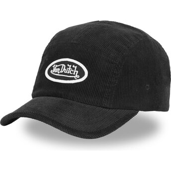 Καπέλα καμπύλη 5 panel μαύρο ρυθμιζόμενη ταινία C5P VEL05 από Von Dutch