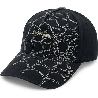 Καπέλα καμπύλη μαύρο ρυθμιζόμενη ταινία Spiderweb από Ed Hardy