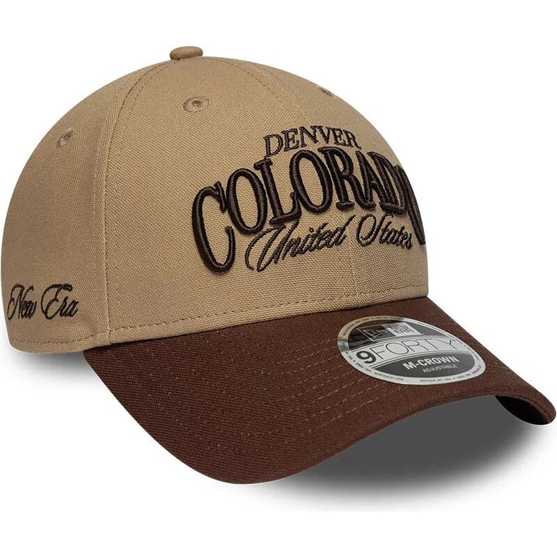 gorra-curva-marron-ajustable-9forty-m-crown-wordmark-de-denver-colorado-de-new-era